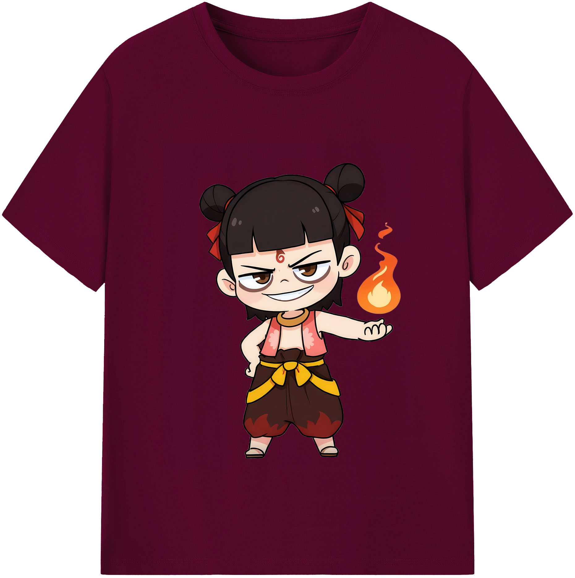 （画像用） Ne Zha 2 ナタ 魔童の大暴れ レディースカジュアルプリントTシャツ（綿100％）
